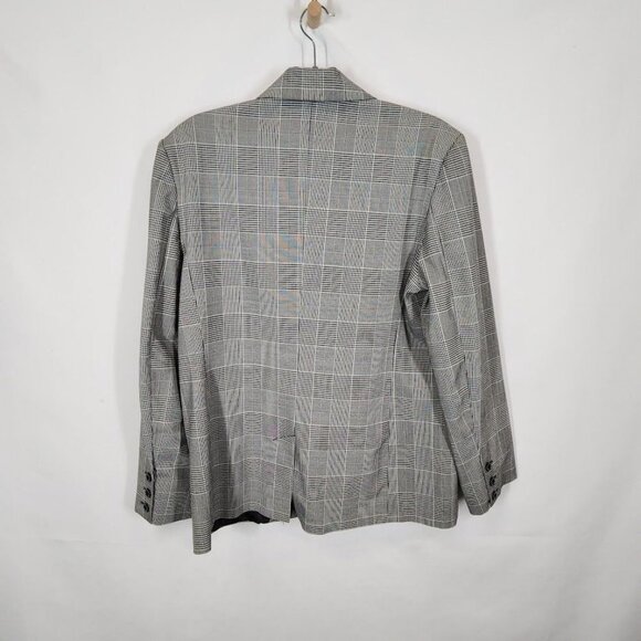 Miss Selfridge Glen Plaid Blazer in Black Size US 6 - Picture 3 of 6